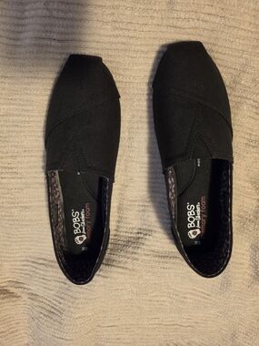 BOBS from Skechers Black Slip-On Canvas Loafers